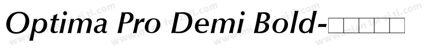 Optima Pro Demi Bold字体转换